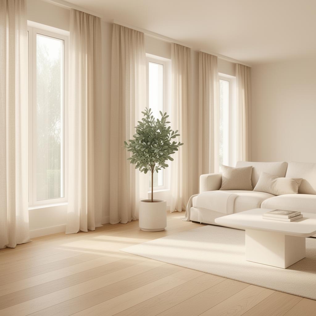 Bright, calm living room with natural light and minimal clutter